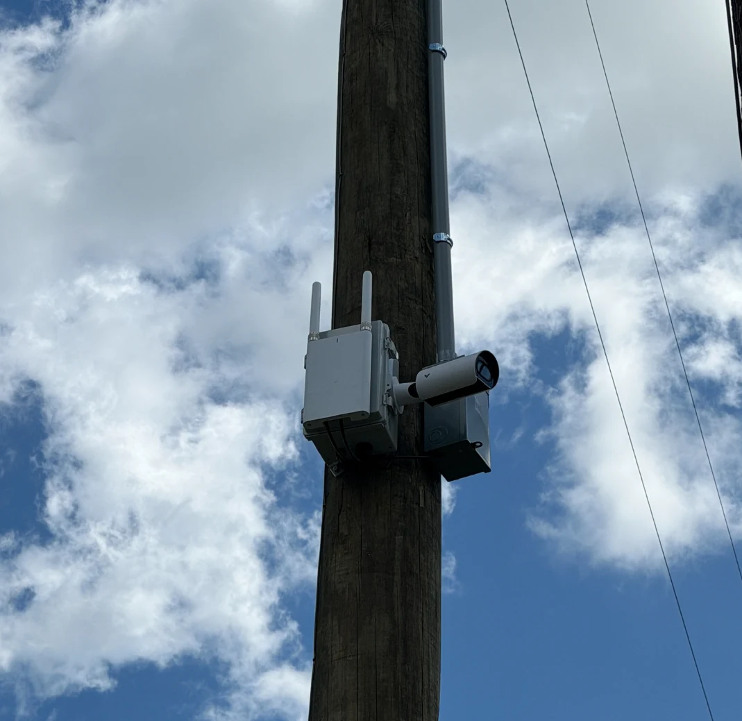 Commercial license plate recognition camera installed by Ultimate Technologies